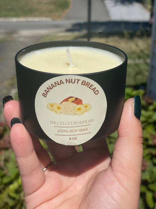 Banana Nut Bread 8 oz Soy Wax Candle